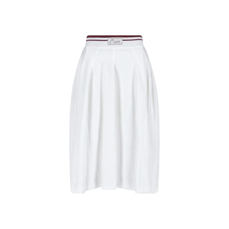 Marni Jupe midi Timeless White Skirt With Minimalist Design White