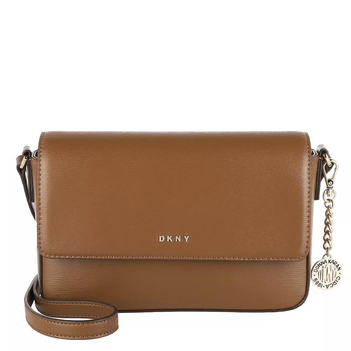 DKNY Bryant Medium Flap Crossbody Chino/Caramel, Crossbody Bag