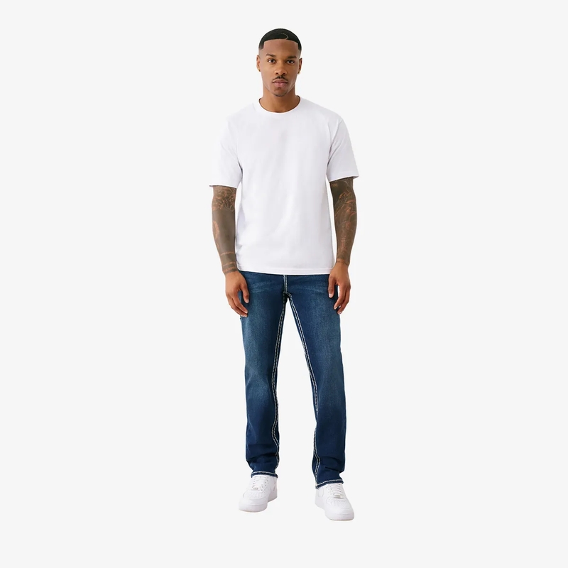 True Religion Skinny-Leg-Jeans Jeans ROCCO- Modell: Rocco- Super-T- Weiße Zie blau(Image 2)