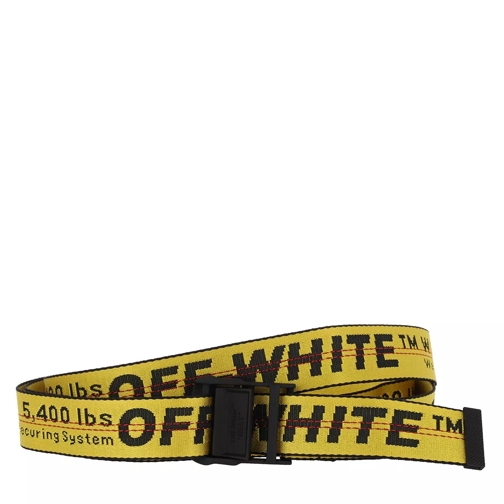 Off-White Classic Industrial Belt Yellow Black Woven Belt