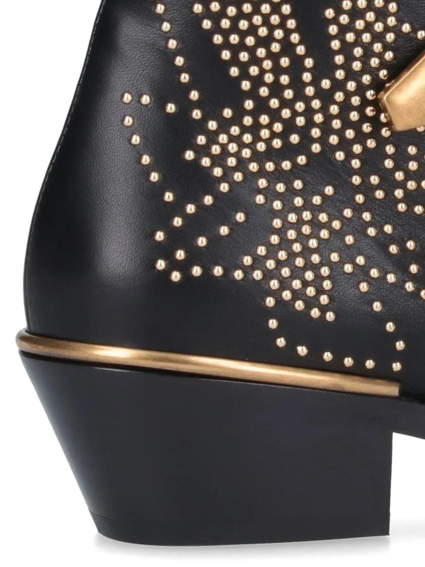 Thumbnail - Chloé Stiefel & Boots - Susanna Leather Studs Boots - Gr. 42 (EU) - in Schwarz - für Damen