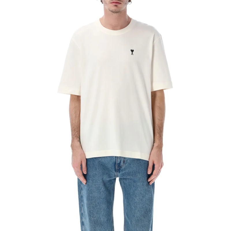 AMI Paris T-Shirt Place Des Victoires Relaxed Fit Tee White