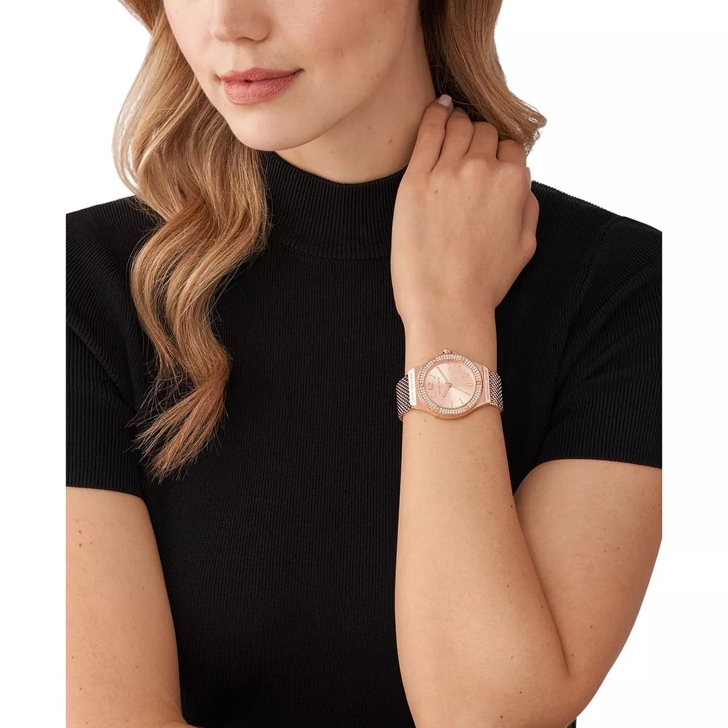 Michael kors mesh watch rose gold top