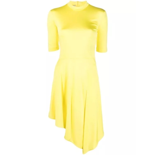 Stella McCartney Asymmetric Yellow Mini Dress Yellow 