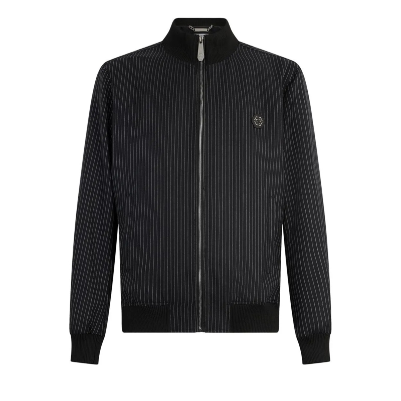 Philipp Plein Blouson Classic Tracksuit Jacket Stripes Stripes schwarz