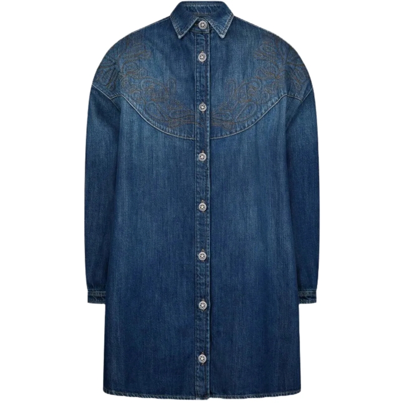 Dondup Midikleid Dresses Blue Denim blau