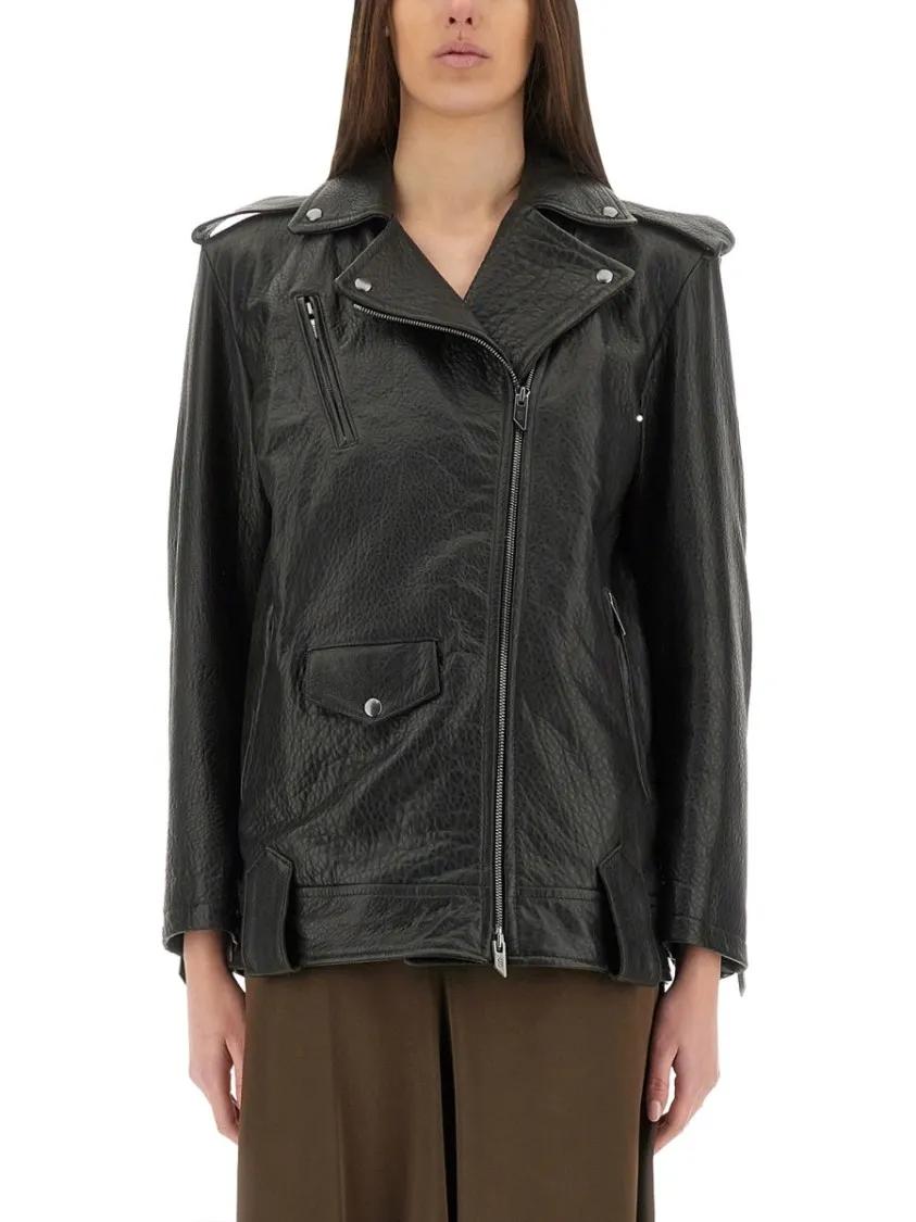 Thumbnail - Salvatore Santoro - Classic Biker Jacket With Zip Closure - Größe 40 - schwarz