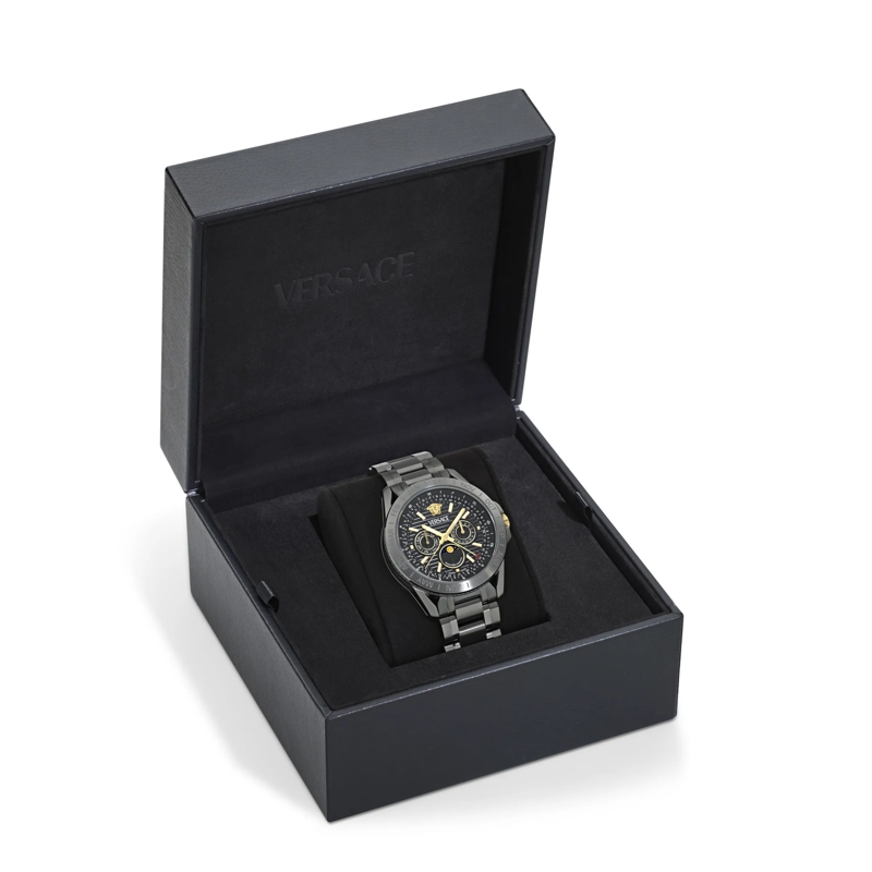 Versace Quarzuhr Multifunktionsuhr Galaxy Moonph.chr (Wc-0K) grau(Image 4)