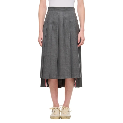 Thom Browne Midi-Röcke Midi Pleated Skirt Grey