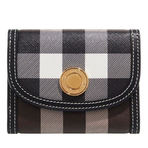 Burberry Checked Tri-Fold Wallet Dark Birch Brown Tri-Fold Portemonnaie