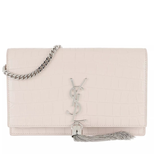 Saint Laurent Kate Monogramme Chain Clutch Light Pink Crossbody Bag