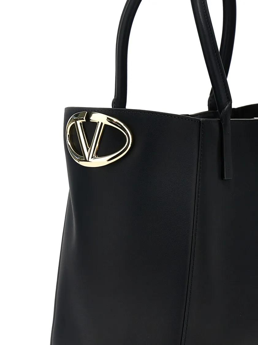 Valentino Garavani Shoppers & Totes 'Vlogo Side' Shopping Bag in zwart