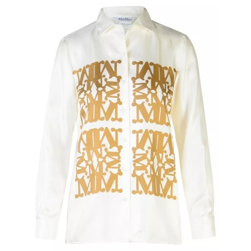 Max Mara Legno' Cream Silk Shirt White 