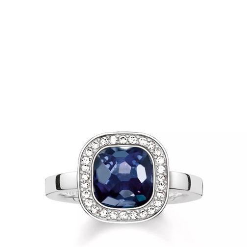 Thomas Sabo Solitaire Ring Cosmo Silver Dark Blue Bague solitaire