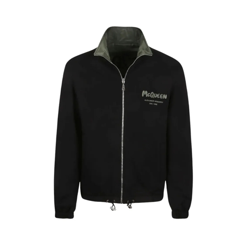 Alexander McQueen Bomberjacken Graffiti Reversible Bomber Jacket Black