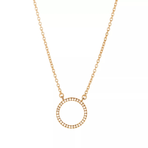 Leaf Necklace Circle of Life Silver Gold-Plated Mittellange Halskette