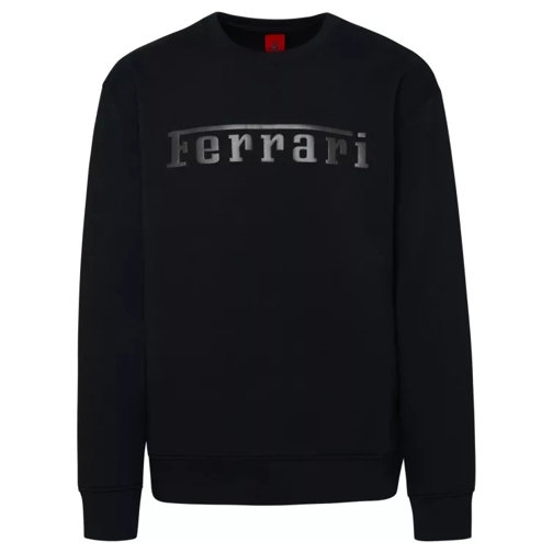 Ferrari Black Cotton Sweatshirt Black 