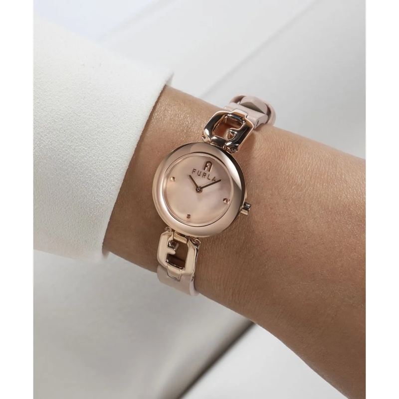 Furla Quarzuhr Quarz-Analoguhr Furla Arco Chain rosa(Image 2)