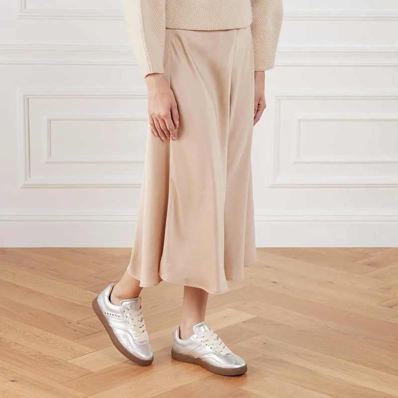 Nubikk Low-Top-Sneaker Ray Owen Studs (L) Silver Metallic Shiny Mocca(Image 2)