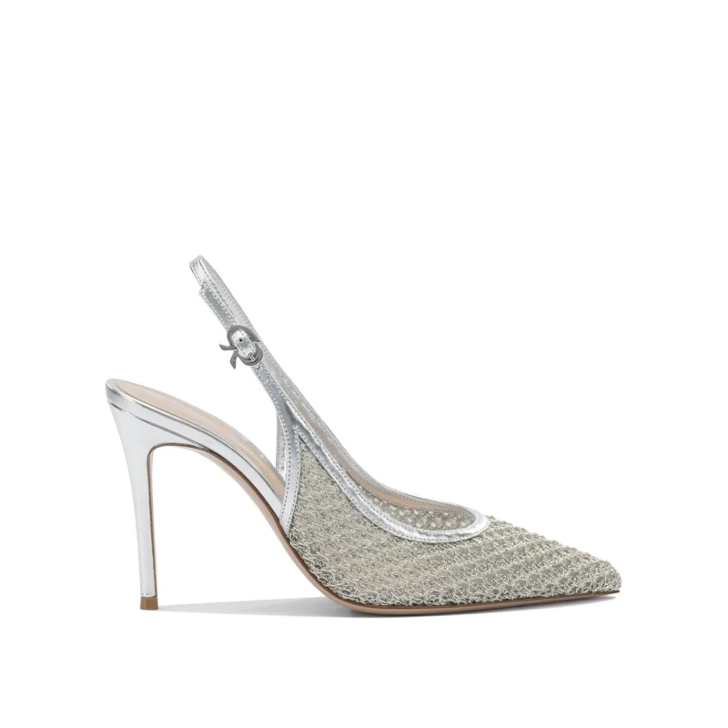 Gianvito Rossi Escarpins "Nikki 95 Mm" Slingbacks Grey