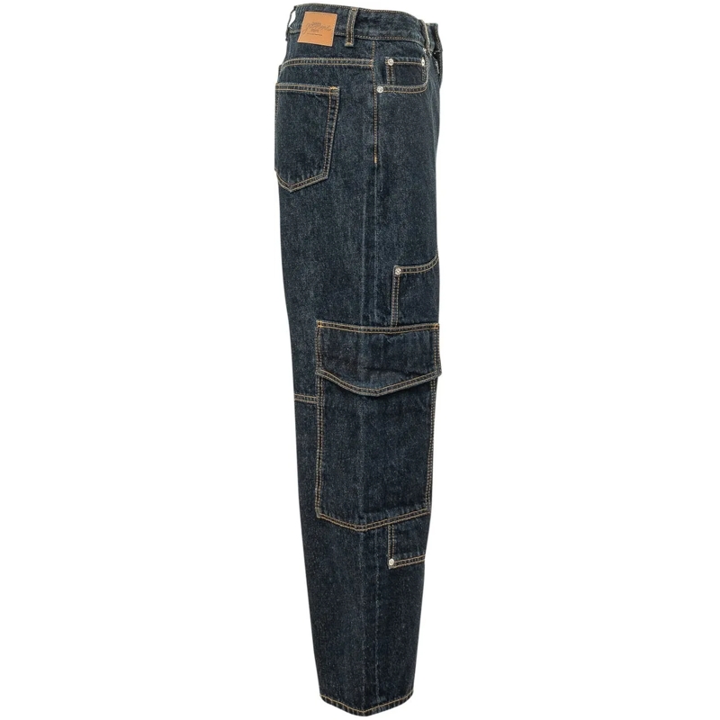 GANNI Boyfriend-Jeans Audri Pantaloni Denim con Tasche dunkelblau(Image 3)