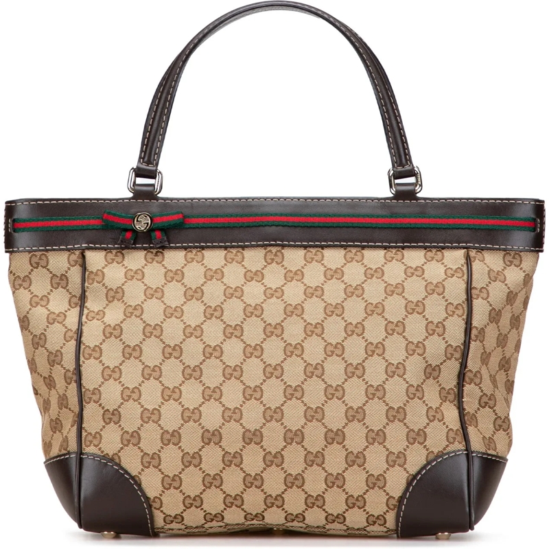 Gucci Shopper GG Canvas Web Mayfair Tote braun