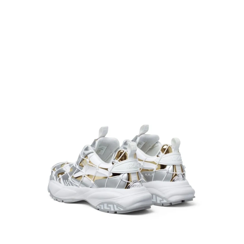 Versace Low-Top-Sneaker Color-Block Sneakers With Metallic Accents White (Image 3)