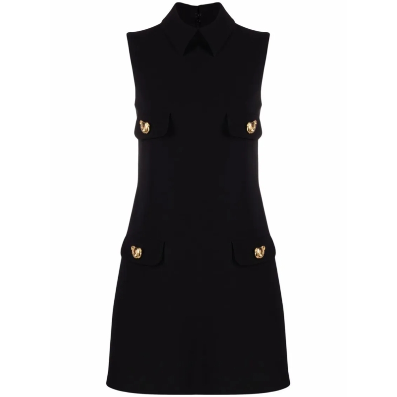 Moschino Minikleid Sleeveless Black Mini Dress Black