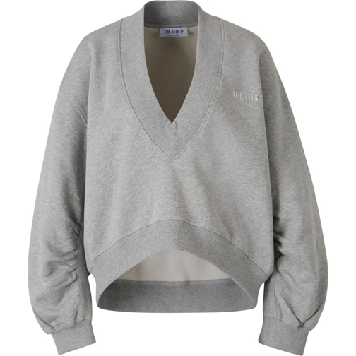 The Attico Sweatshirts Cropped Cotton Sweatshirt mehrfarbig