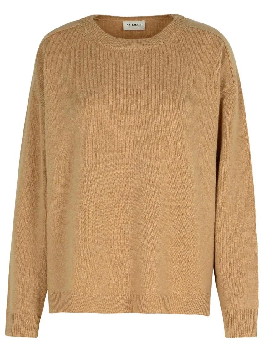 P.A.R.O.S.H. - Loos%27 Brown Wool Blend Sweater - Größe L - braun