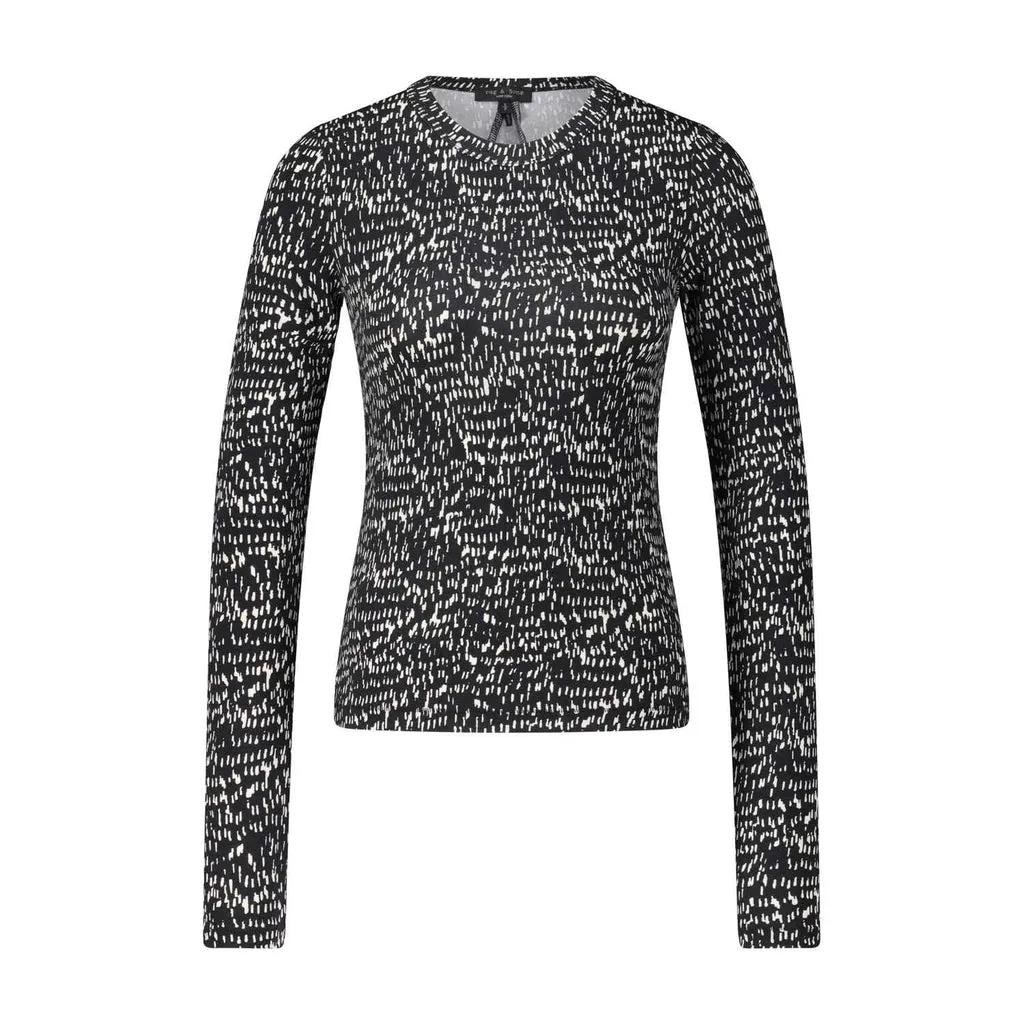 Rag & Bone - Geflecktes Langarmshirt - Größe M - schwarz