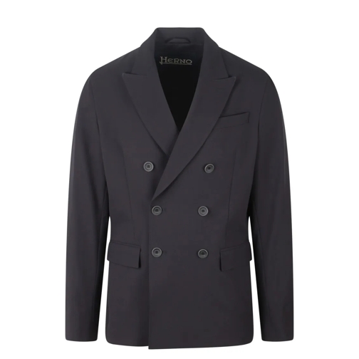 Herno Overgangsjassen Double Breasted Jacket Black