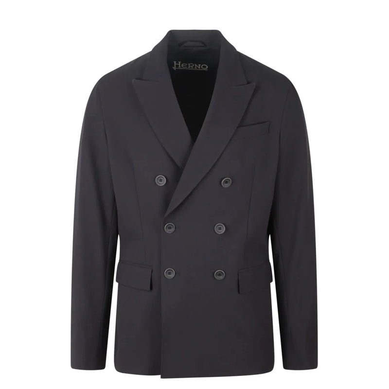 Herno Manteau de transition Double Breasted Jacket Black