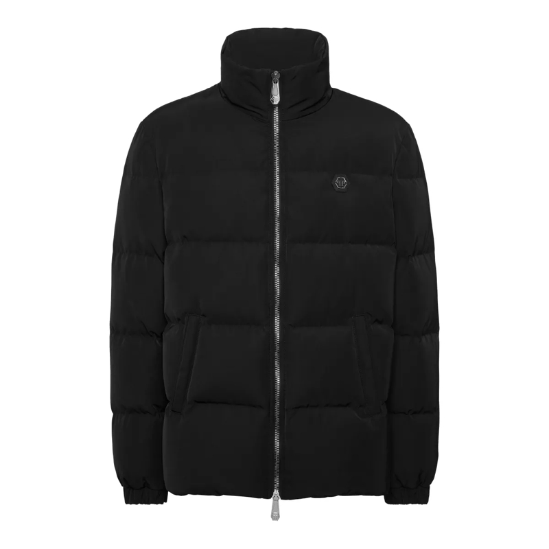 Philipp Plein Lederjacke Jacke schwarz