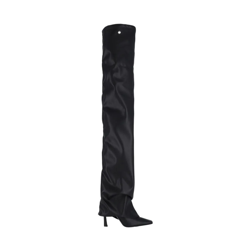 The Attico Bottes "Robin Otk" Tall Boots – Black Black