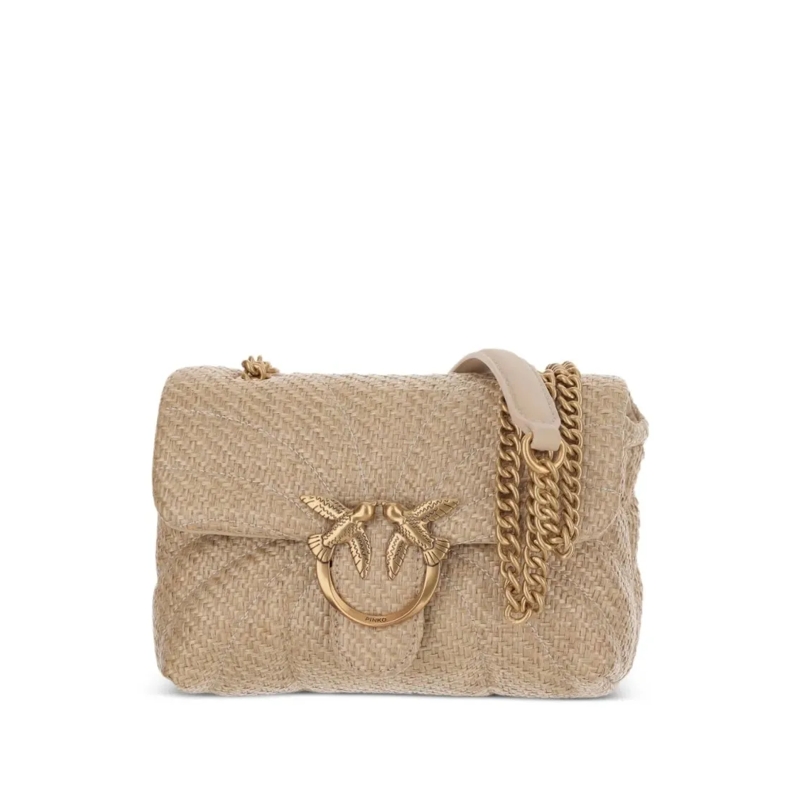 Pinko Sac à bandoulière Love Bag Borse Beige Antique Gold