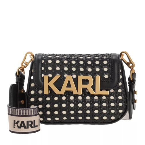 Karl Lagerfeld Letters Woven Sm Crossbody Black Crossbody Bag