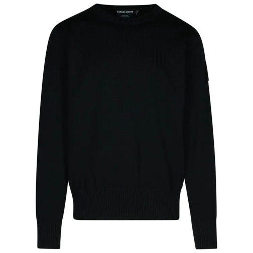 Canada Goose Rosseau' Black Wool Sweatshirt Black 