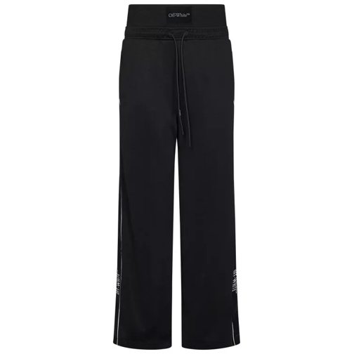 Off-White High-Waisted Joggers Black Pantaloni