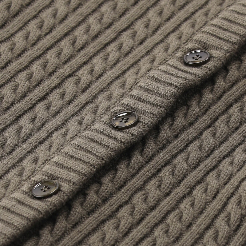 Saint Laurent Jacke Strickjacke aus Kaschmir & Kunstpelz grün(Image 3)