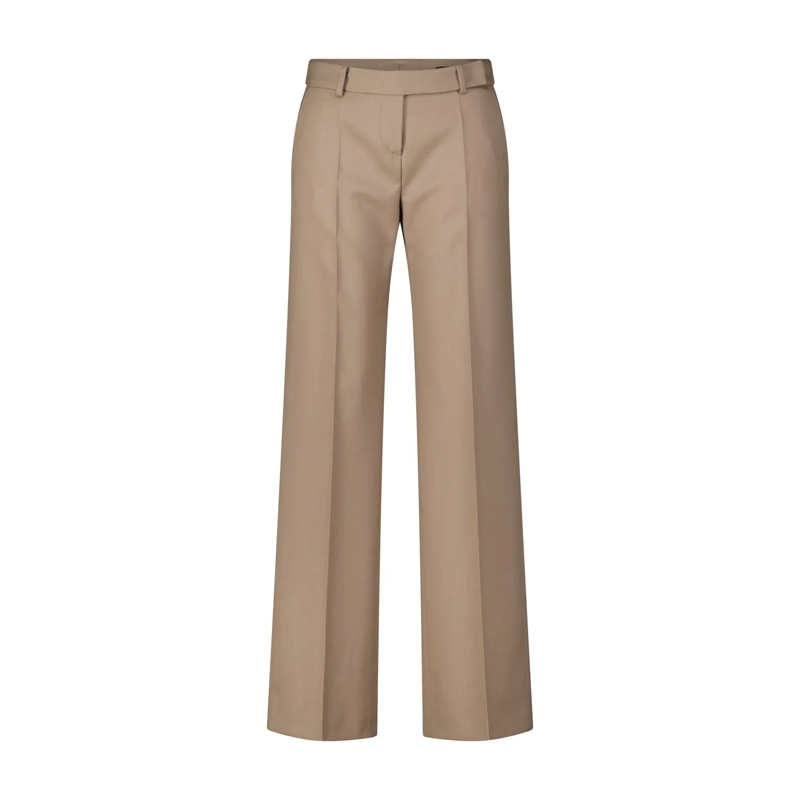 windsor. Pantalons décontractés Weite Hose aus Schurwolle Braun