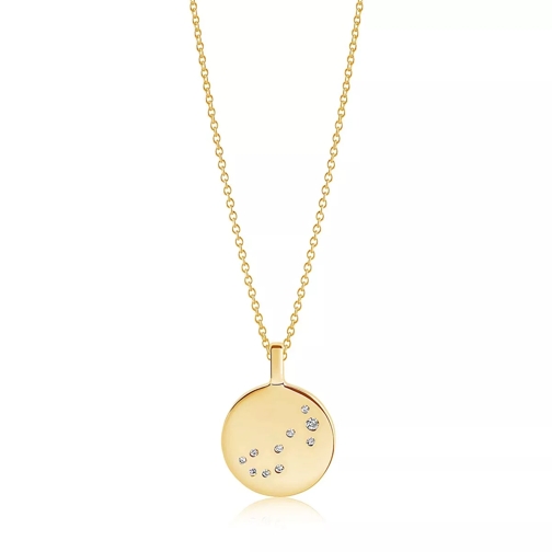 Sif Jakobs Jewellery Zodiaco Scorpio Pendant White Zirconia 18K Gold Plated Collier moyen