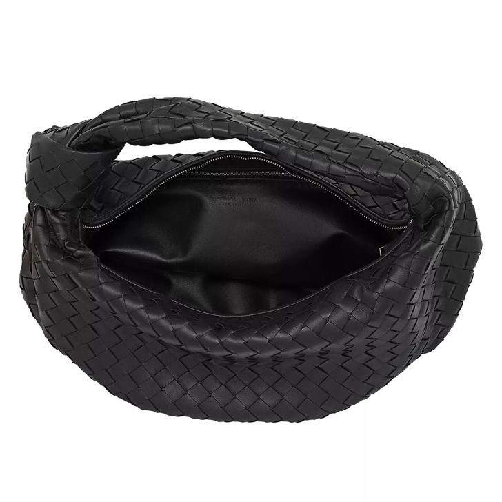 Bottega Veneta Jodie Intrecciato Knot Shoulder Bag Leather Nero Hobo Bag
