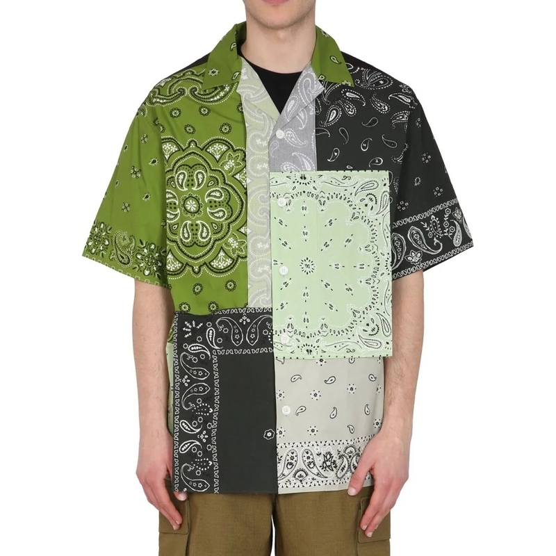 Kenzo  Kenzo Patchwork Cotton Shirt grün(Image 2)