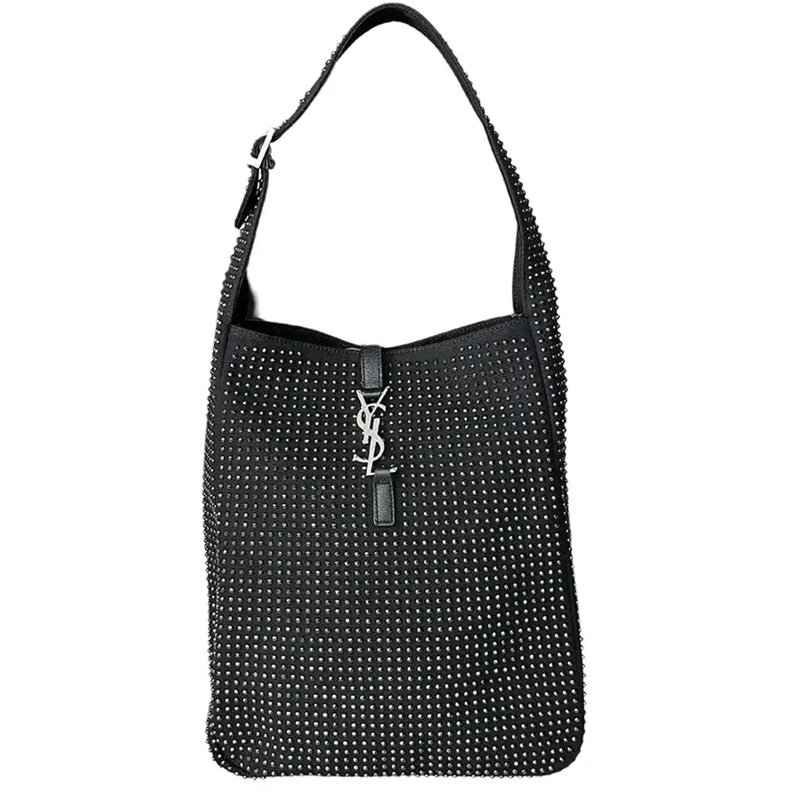 Saint Laurent Tote Saint Laurent medium hobo bag LE 5 a 7 black rivet schwarz