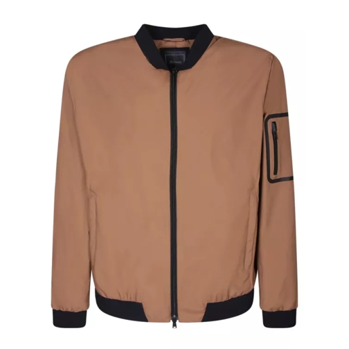 Herno Brown Bomber With Windstopper Technical Fabric Brown 