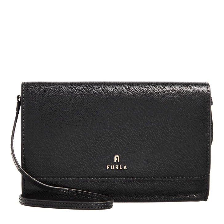 Furla Furla Camelia Chain Wallet Nero Portemonnee Aan Een Ketting