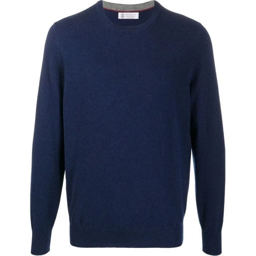 Brunello Cucinelli Pullover Maglia In Cashmere blau