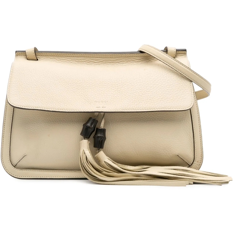 Gucci Schultertasche Medium Leather Bamboo Daily Crossbody braun