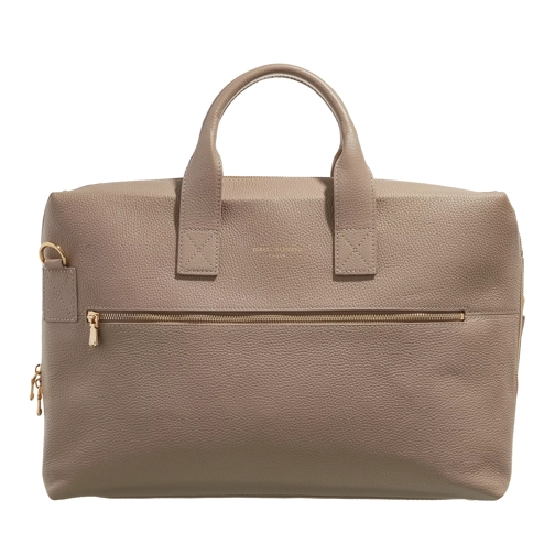 Isabel Bernard Honoré Anique taupe calfskin leather handbag with  taupe Laptoptas